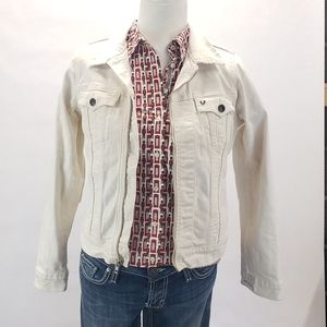 True Religion White denim jacket